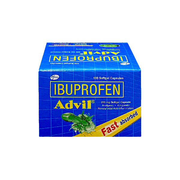 ADVIL Ibuprofen 200mg 1 Box x 100 Caps price in the Philippines